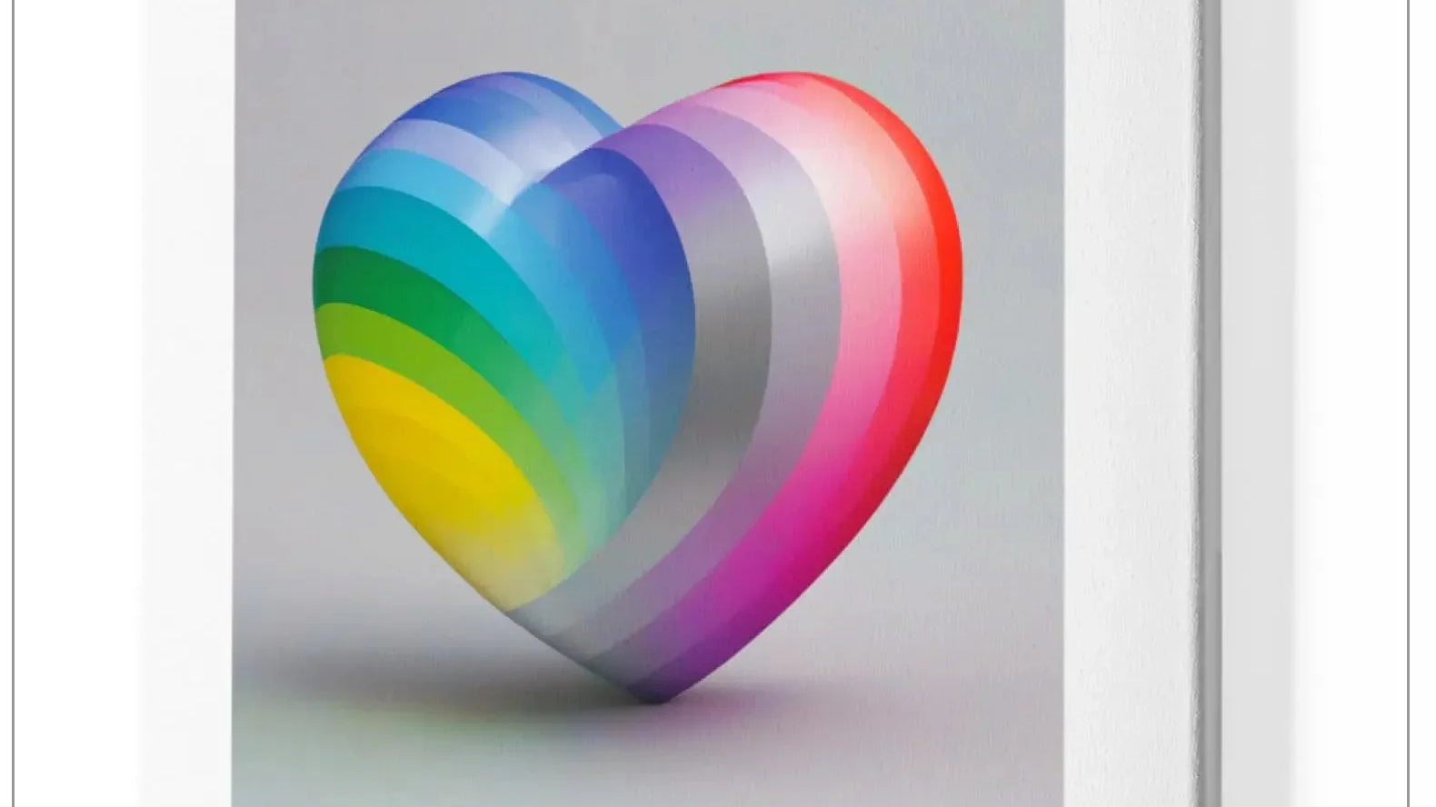 GALERIE SCHÖNE KÜNSTE - LOVE IS LOVE #2 - Bekenne Farbe mit Rainbow-Kunst - Dein Statement für die queer Community - Fine Art Druck Leinwand auf Keilrahmen - Fertig zum Aufhängen (40x40 cm)
