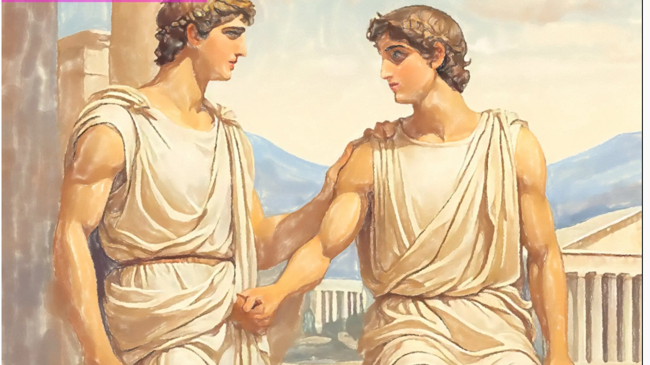 Zwei griechische Männer in der Antike – Hey Plato, Männer waren schon immer so