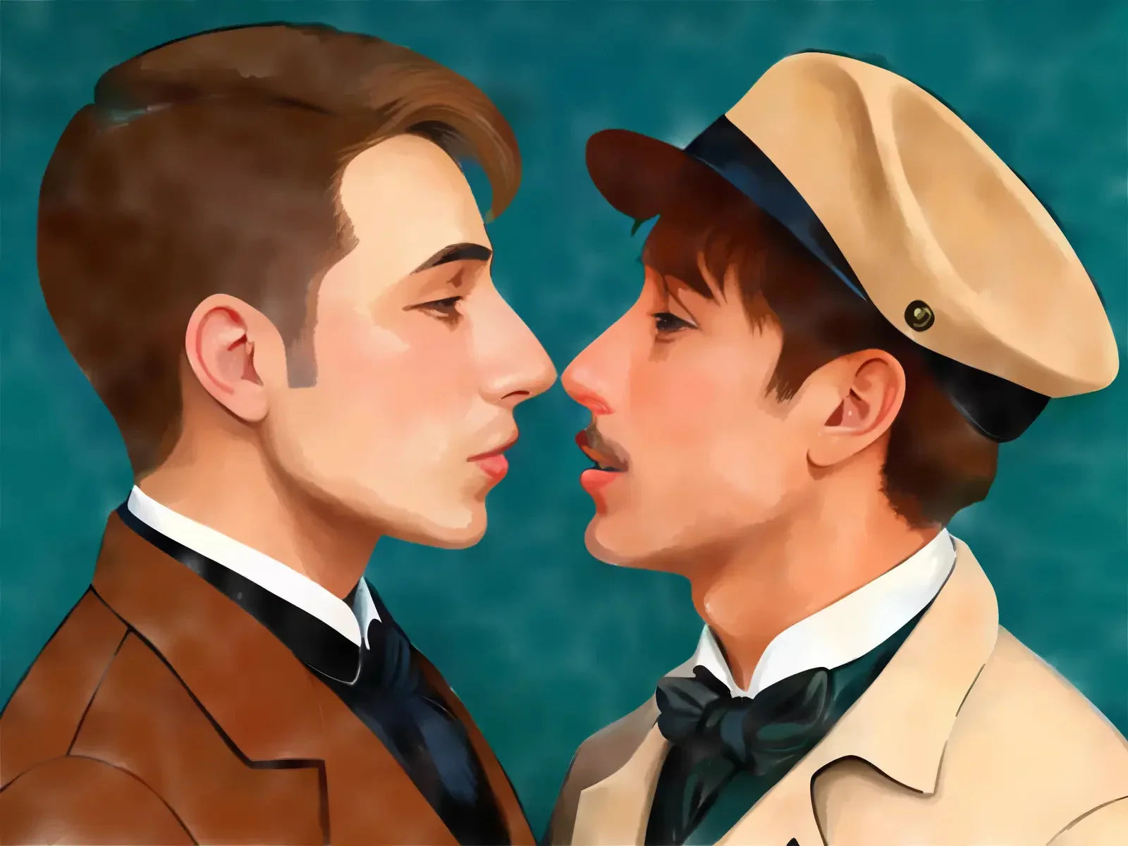 Art Déco trifft Gay Love - Romantischer Moment 1920er Jahre