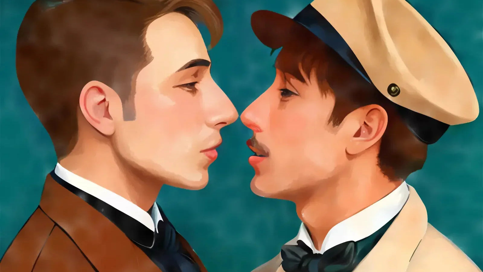 Art Déco trifft Gay Love - Romantischer Moment 1920er Jahre