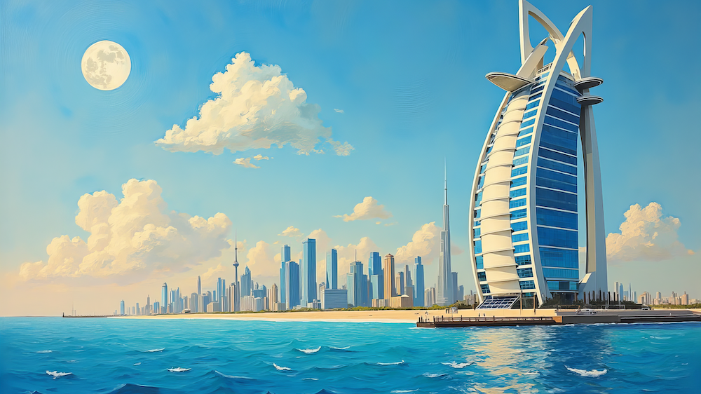 Das van Gogh Experiment - Dubai heute gemalt wie damals - Nur bei KUNSTWERK BILDER