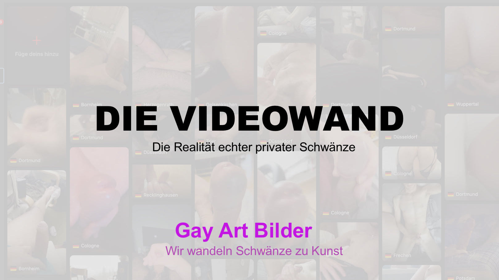 Wichsende Kerle auf der Video Wall - Dirty Code wird DDirt