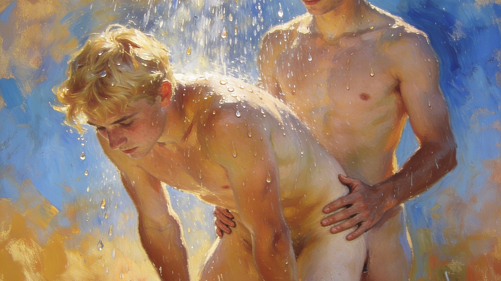 Serie "Shower Love" - Schwul unter der Dusche - Der Vergleich der Künstler