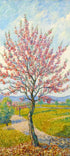 Blühender Baum nach Van Gogh, pinke Blüten im Sonnenlicht
