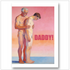 Gay Art Print Daddy und Twink zarte Nähe Wandbild – Schwules Poster Design – LGBTQ Wanddeko Kunstdruck – Homoerotische Kunst Poster minimalistisch