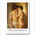 Gay Art Poster. Zwei Männer sich küssend Antike Wandbild – Gay Love History Poster Solomon Stil – LGBTQ Kunstdruck klassische Ölmalerei – Homoerotische Kunst Gold Lorbeer

