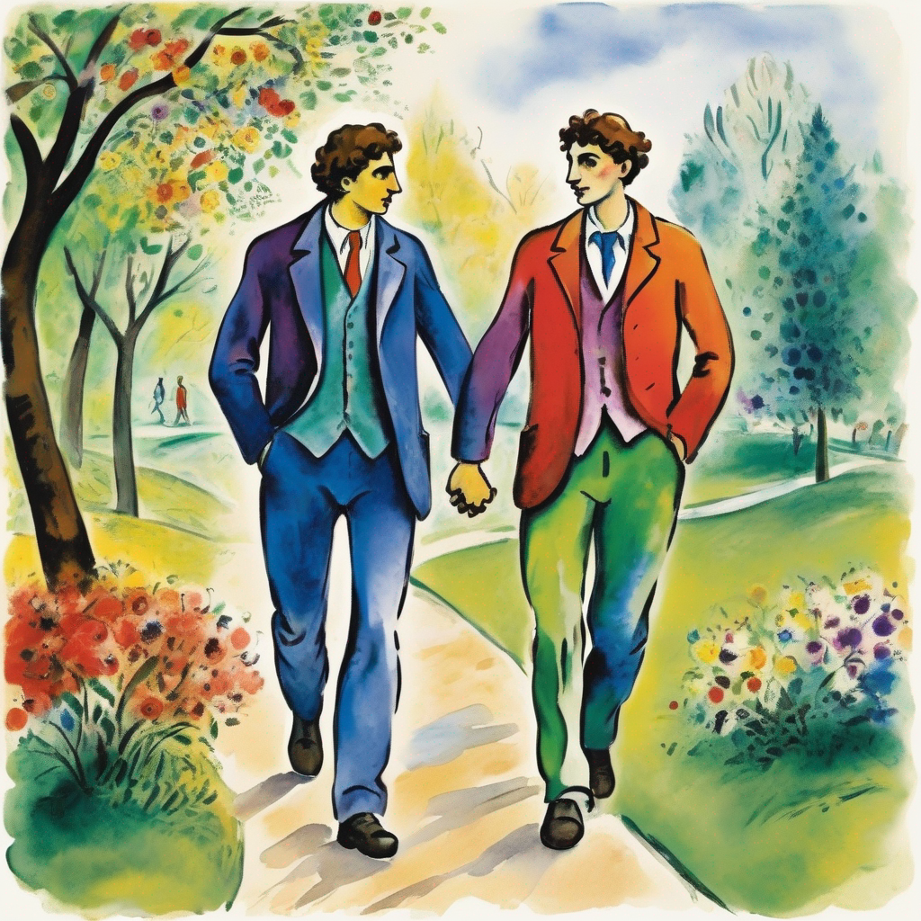Spaziergang Hand in Hand - Gay Art