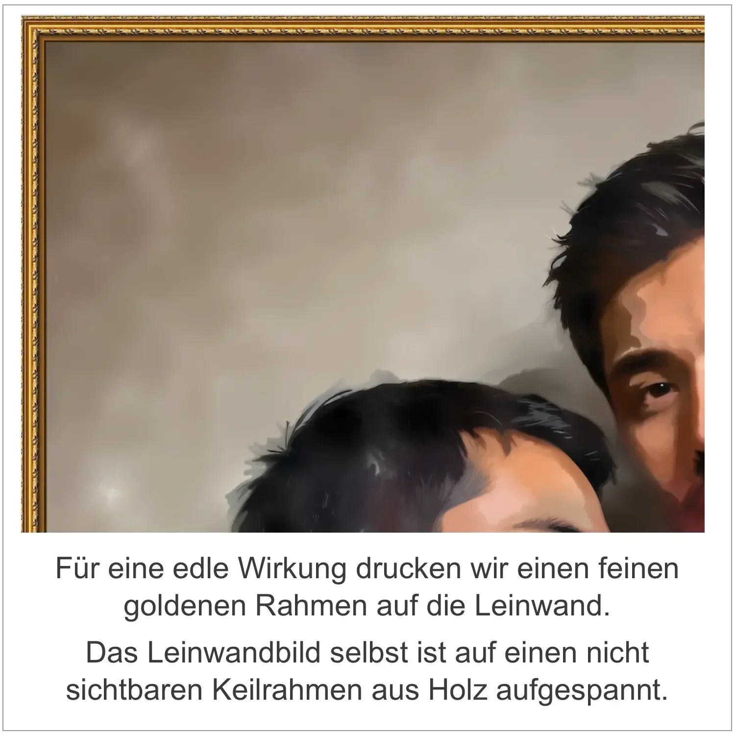 Goldrahmen auf Leinwand aufgedruckt
