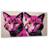 Pinke Pop Art Katzen - Doppelporträt KUNSTWERK BILDER