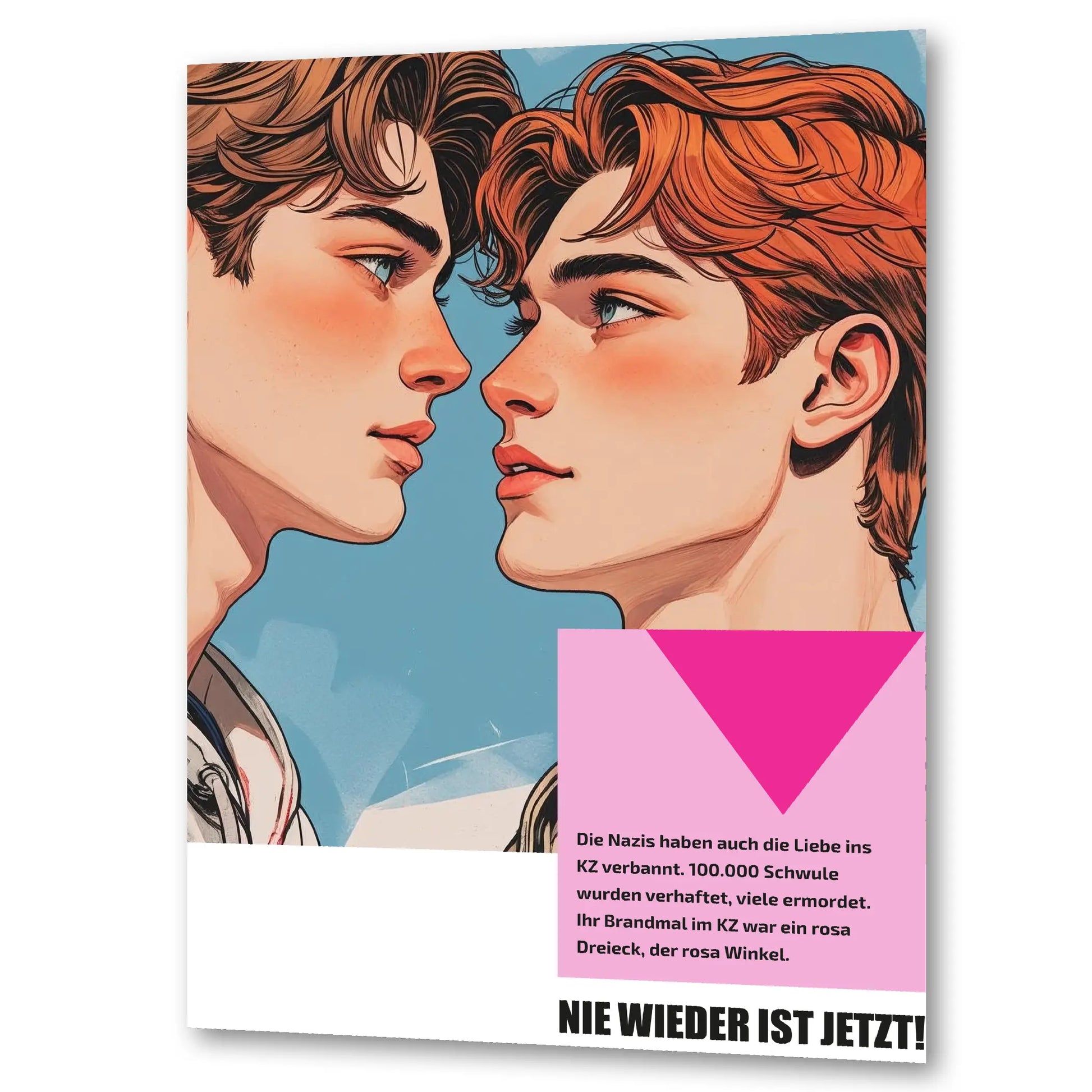 Nie wieder ist jetzt! Poster - Gay Pride & NS-Gedenken Rosa Winkel | Kunstwerk Bilder KUNSTWERK BILDER