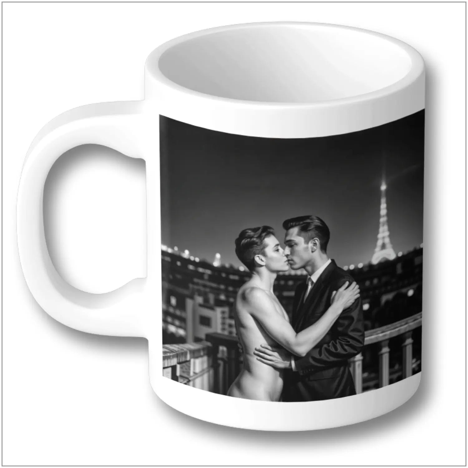Kuss in Paris - Romantische Gay Love Tasse | Kunstwerk Bilder KUNSTWERK BILDER