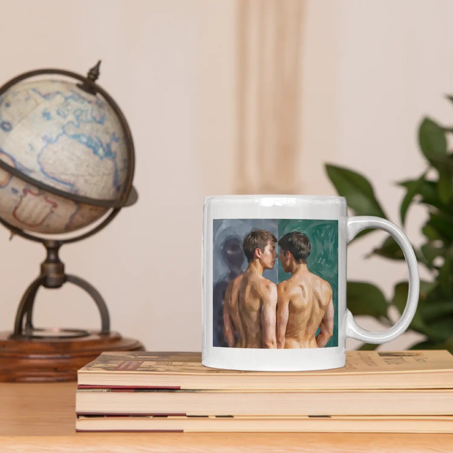 Der Moment vor dem Kuss - Gay Love Tasse | Kunstwerk Bilder KUNSTWERK BILDER