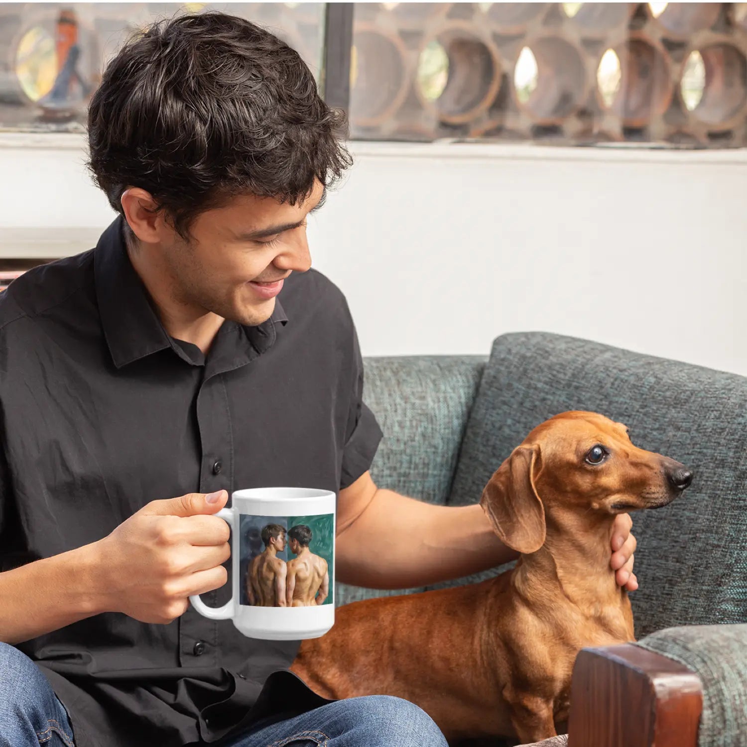 Der Moment vor dem Kuss - Gay Love Tasse | Kunstwerk Bilder KUNSTWERK BILDER