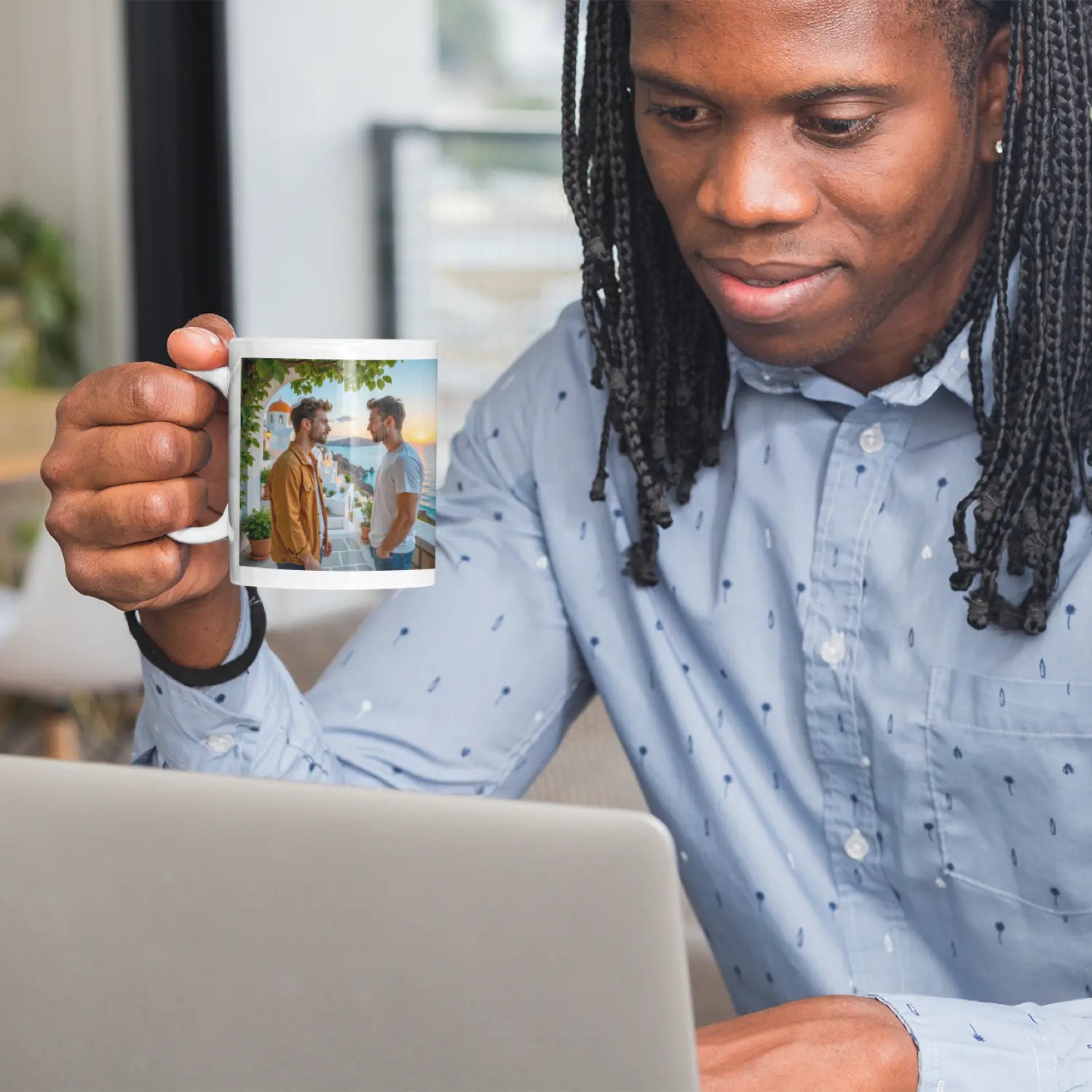 Griechische Insel - Gay Love Tasse | Kunstwerk Bilder KUNSTWERK BILDER