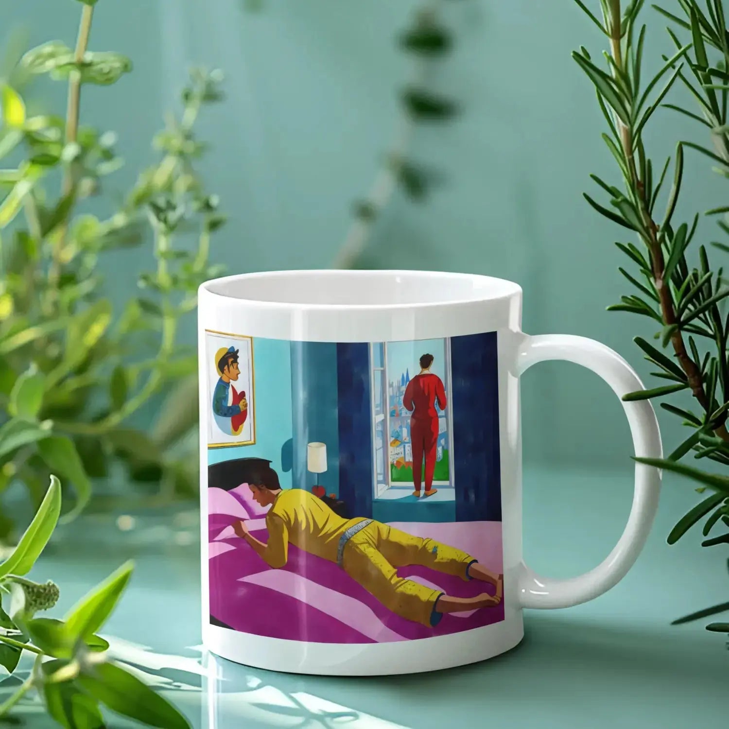 Stille Momente - Gay Love Kunst-Tasse | Kunstwerk Bilder KUNSTWERK BILDER
