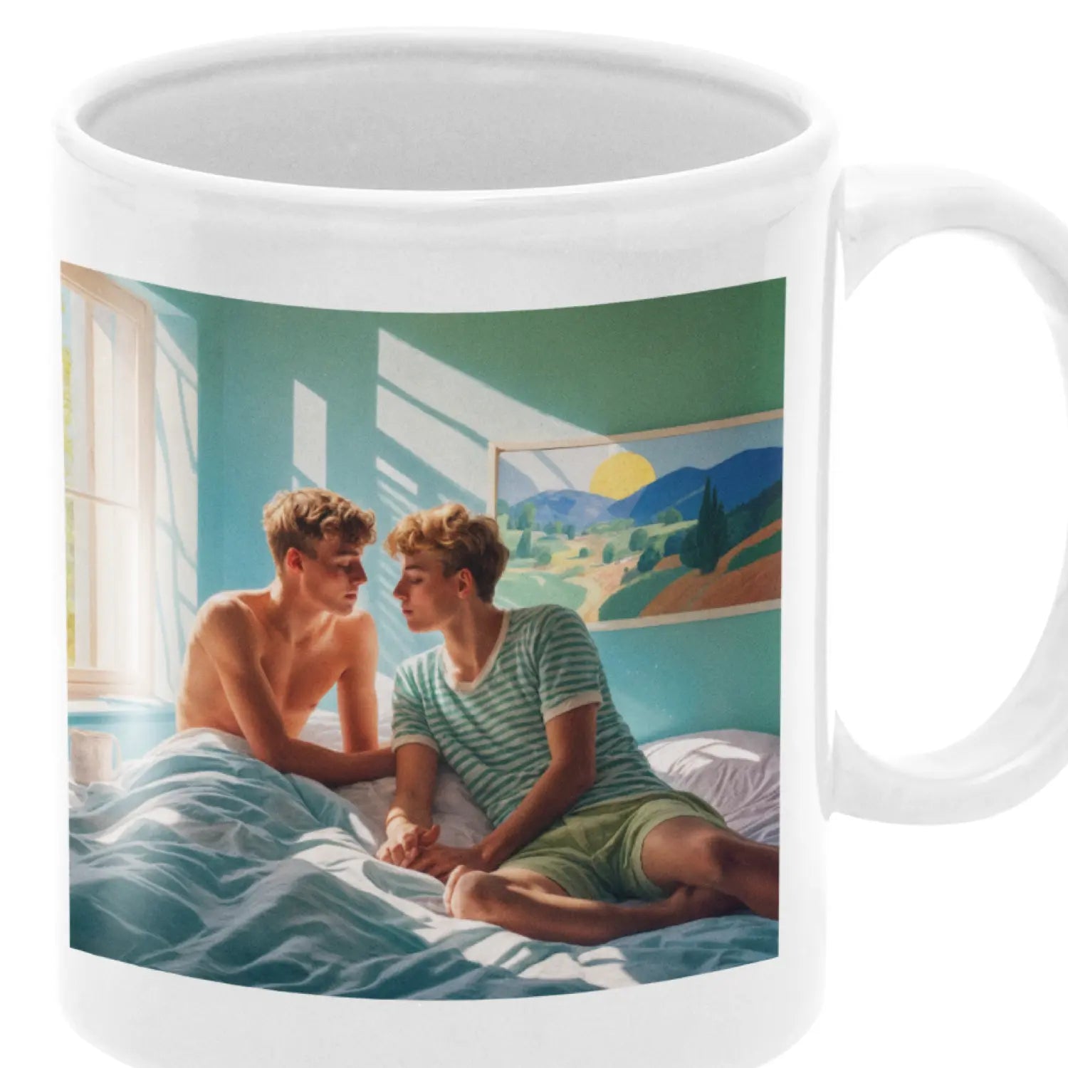 Morgenlicht - Gay Love Kunst-Tasse | Kunstwerk Bilder KUNSTWERK BILDER