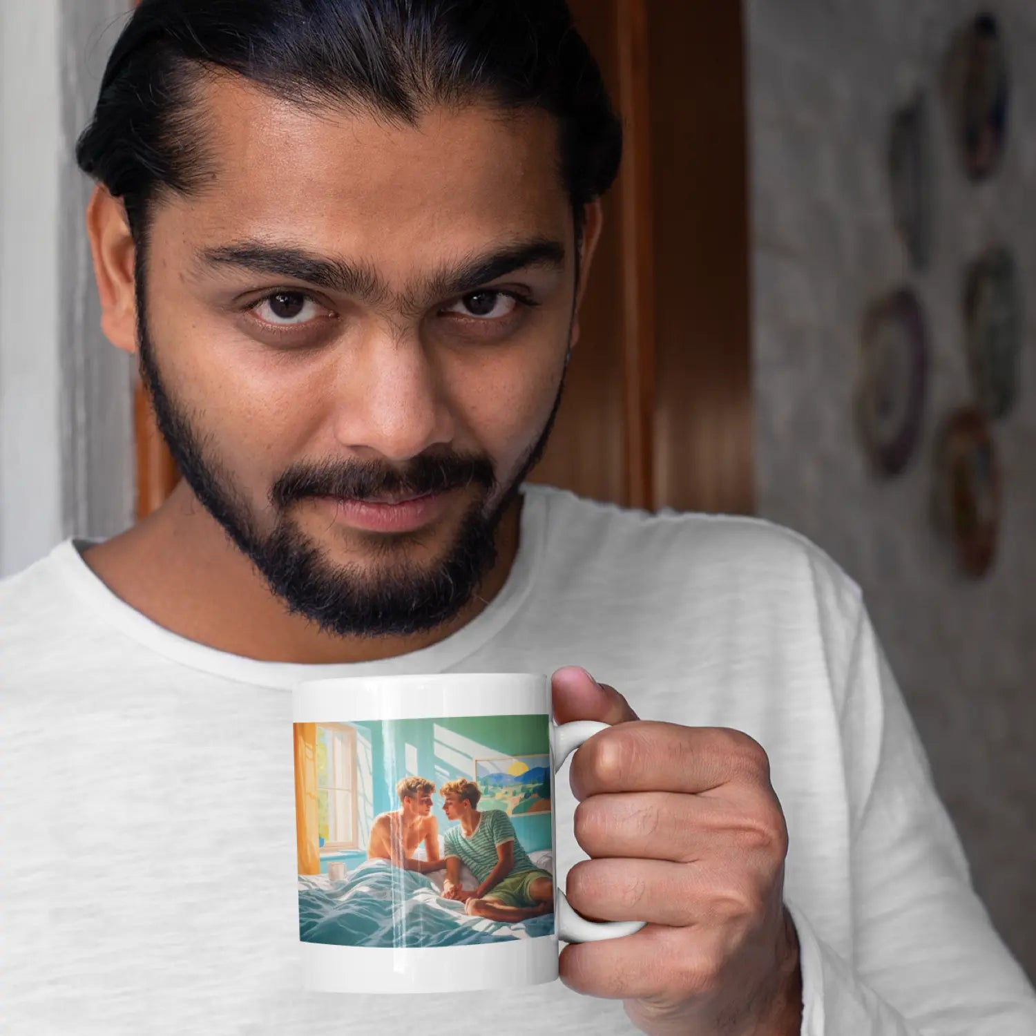 Morgenlicht - Gay Love Kunst-Tasse | Kunstwerk Bilder KUNSTWERK BILDER