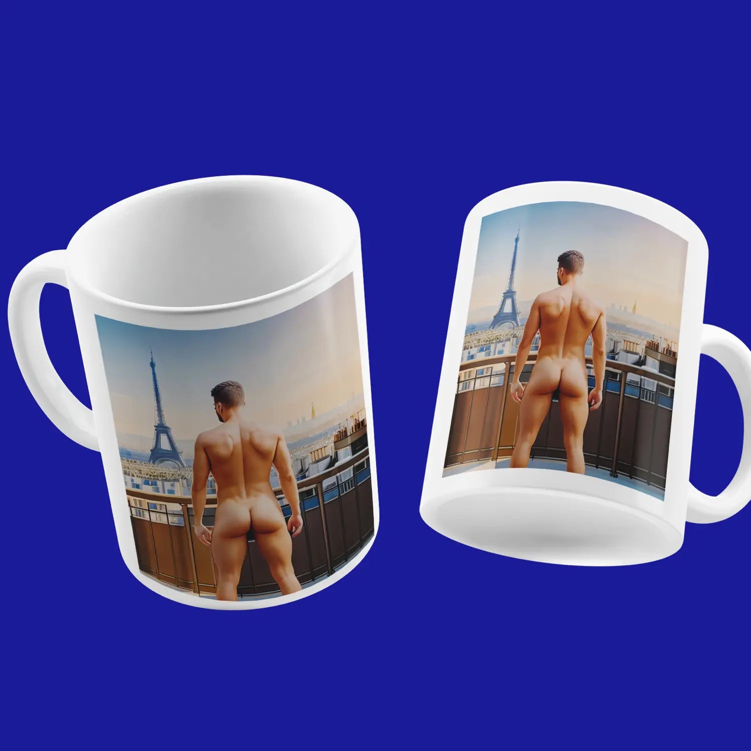 Nackt in Paris - Gay Art Kunst-Tasse | Kunstwerk Bilder KUNSTWERK BILDER