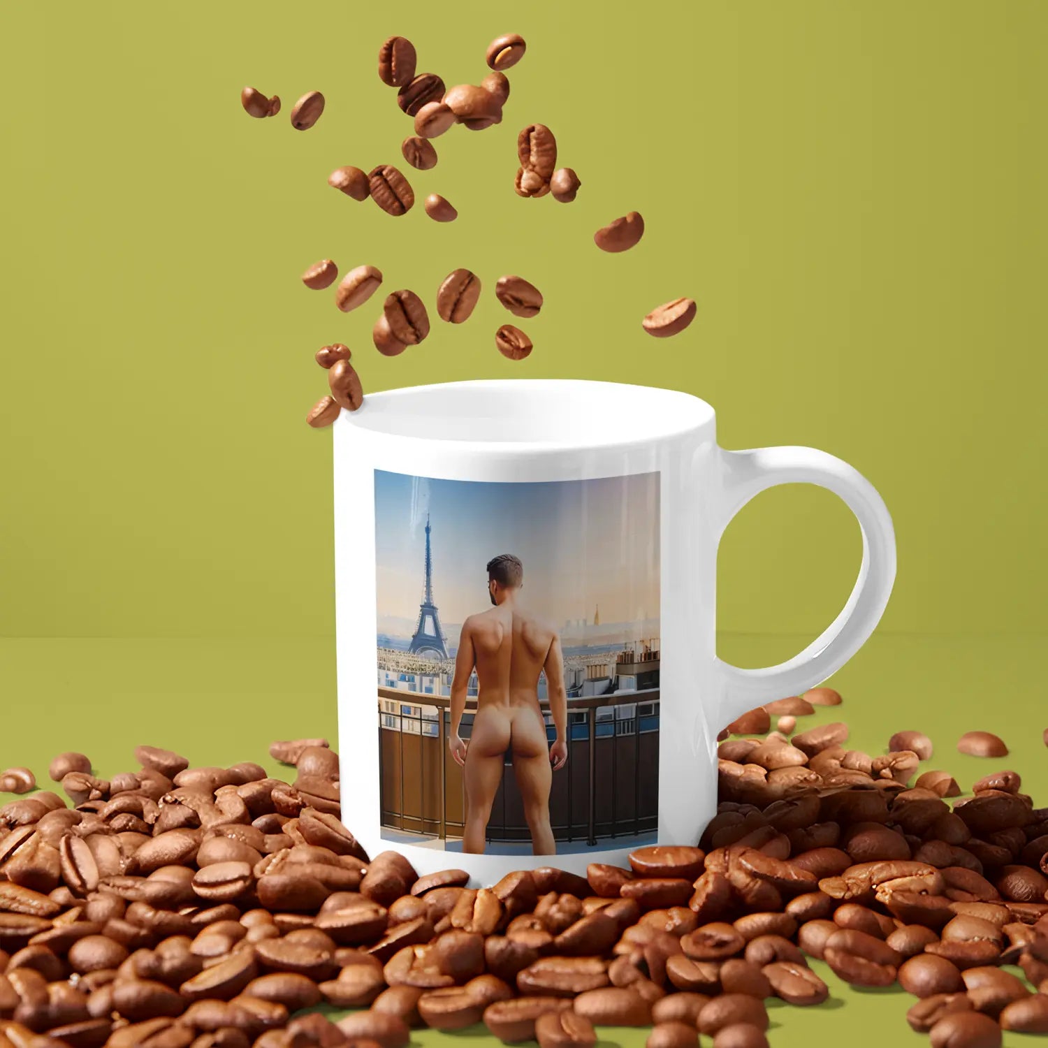 Nackt in Paris - Gay Art Kunst-Tasse | Kunstwerk Bilder KUNSTWERK BILDER