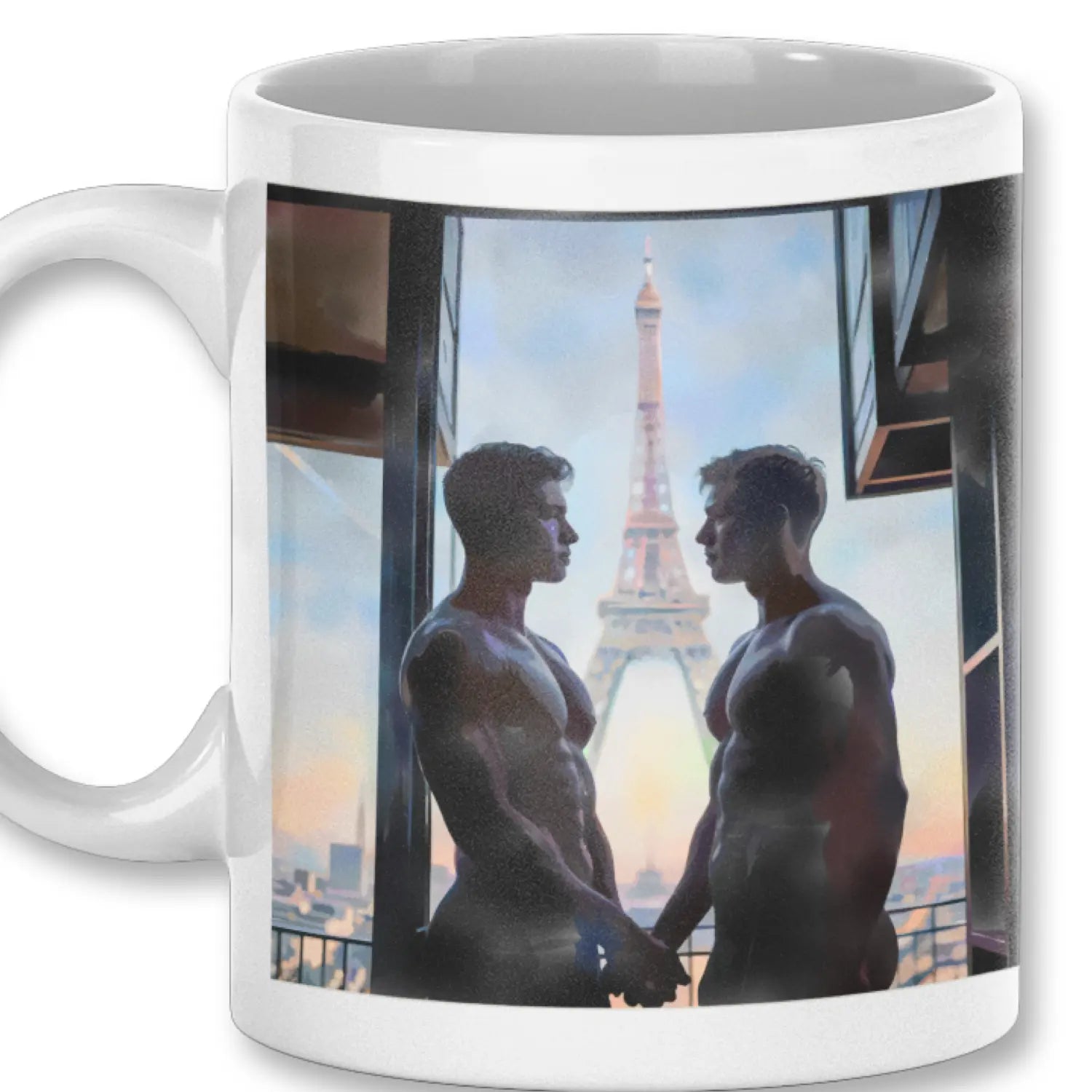Verliebt in Paris - Gay Love Kunst-Tasse | Kunstwerk Bilder KUNSTWERK BILDER