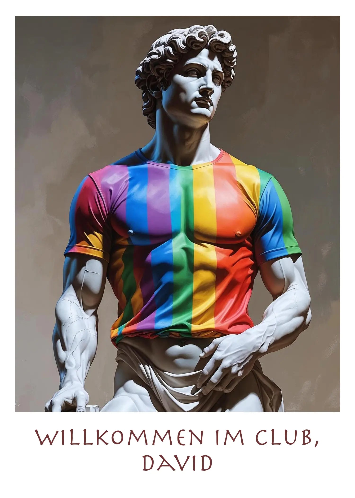 Willkommen im Club, David - Pride Poster | Moderne Gay Art Kunstwerk Bilder