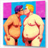 Chubby Pride Kiss - Pop-Art Wandbild | Kunstwerk Bilder KUNSTWERK BILDER