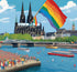 Köln am Rhein Pride - Regenbogen Kunst-Tasse | Kunstwerk Bilder KUNSTWERK BILDER