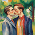 Léger trifft Gay Love - Kubistischer Kuss KUNSTWERK BILDER