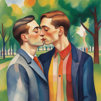 Léger trifft Gay Love - Kubistischer Kuss KUNSTWERK BILDER