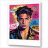 Street Art Portrait junger Mann mit PRIDE LOVE ART Graffiti - Basquiat-inspirierte Gay Art - Leinwandbild Keilrahmen