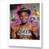 Street Art Portrait junger Mann mit QUEER JOY und Krone - Basquiat-inspirierte Gay Art - Wandbild Keilrahmen
