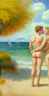 Van Gogh trifft Gay Love - Strand Kuss | Kunstwerk Bilder KUNSTWERK BILDER