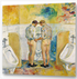 Zwei Männer in Chagall-bemalter Toilette – Gay Sex in WC, provokante Kunst
