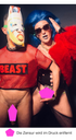 BEAST Statement mit Maske und roter Feder - Wilde Collage - Gay Art - Canvas Wandbild - Tim Lienhard

