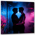 Gay Erotic Art Wandbild: Ein Männerkörper leuchtet in Neonfarben, schwule Lust und männliche Sinnlichkeit in einer surrealen Bildwelt.
